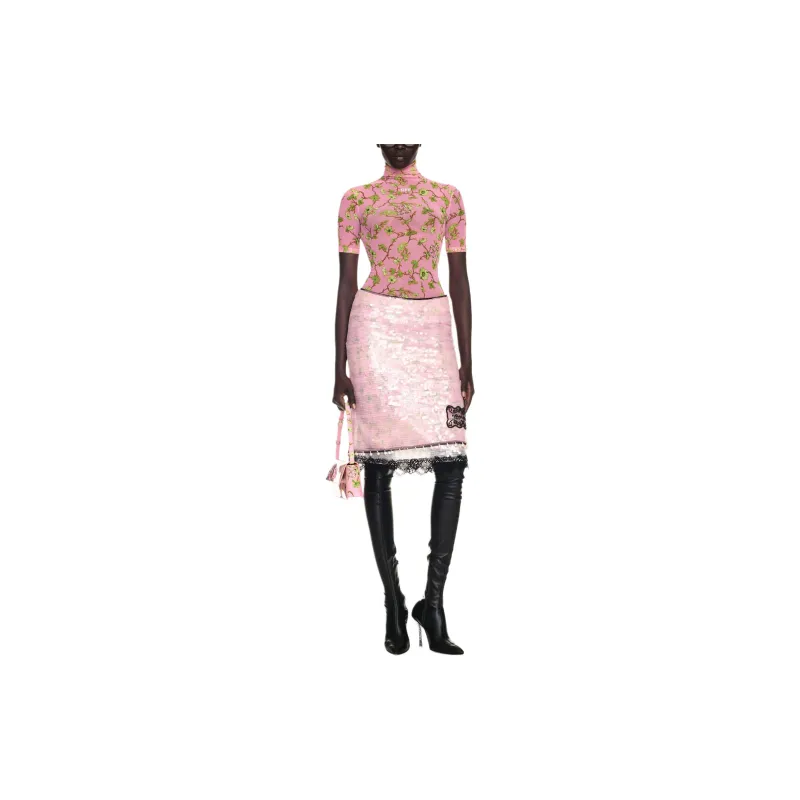 OFF WHITE Ramage Sequined Midi Skirt-1