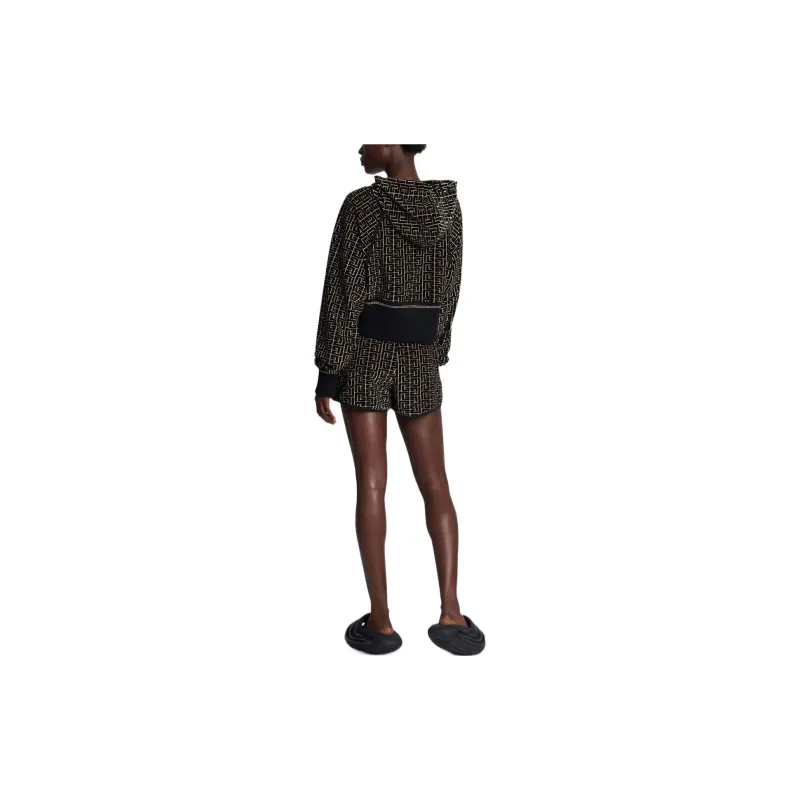 BALMAIN Monogram Cotton blend Hoodie-2