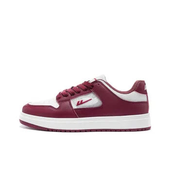 Warrior Air Force 1 Durable Breathable Low Top Skateboard Shoes Unisex White Red
