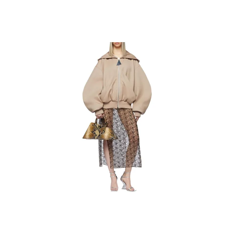 The Attico Hooded Zip Up Bomber Jacket-2