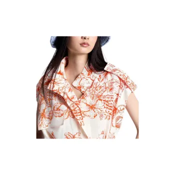 LOUIS VUITTON Tropical Floral Shirt Dress