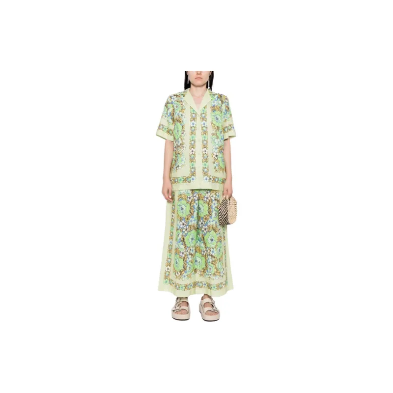 ALEMAIS Velma Floral-print Linen Shirt-1