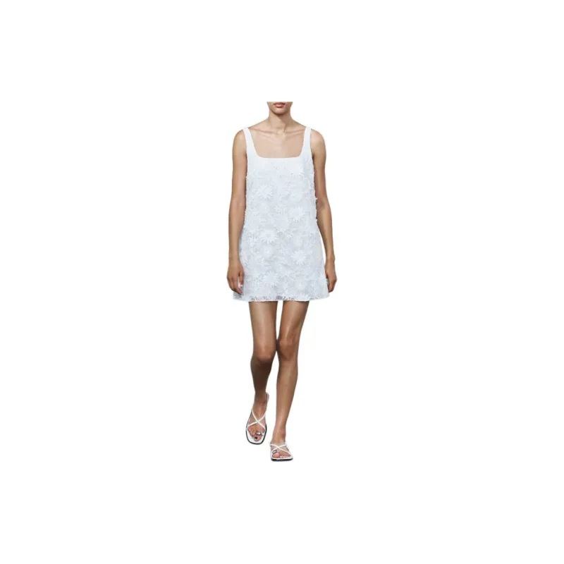 ZARA Slip Dresses Women's White-2