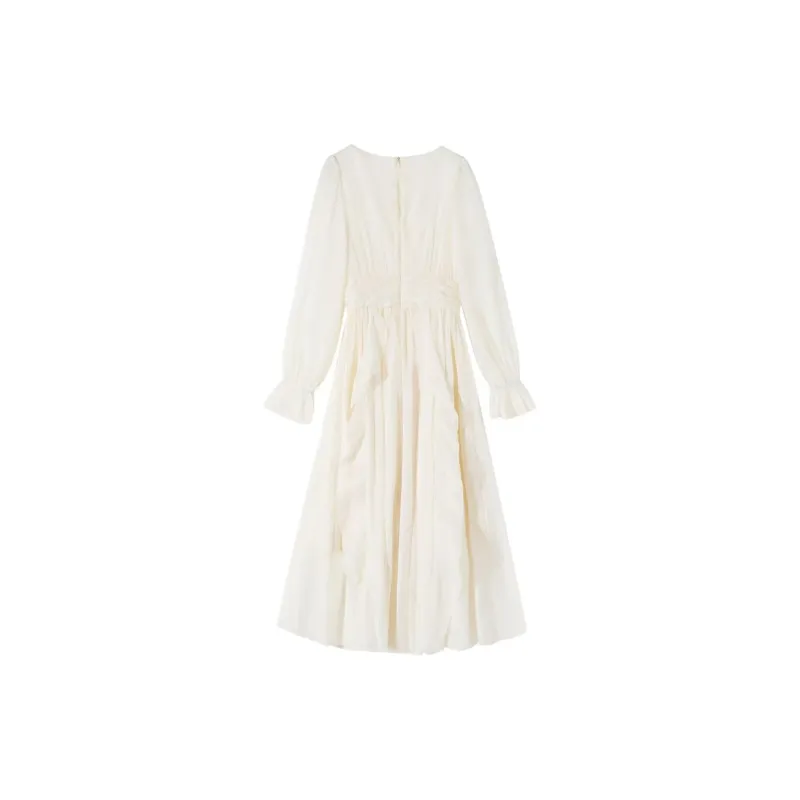 JOSR Long Sleeved Dresses Women's Apricot-1