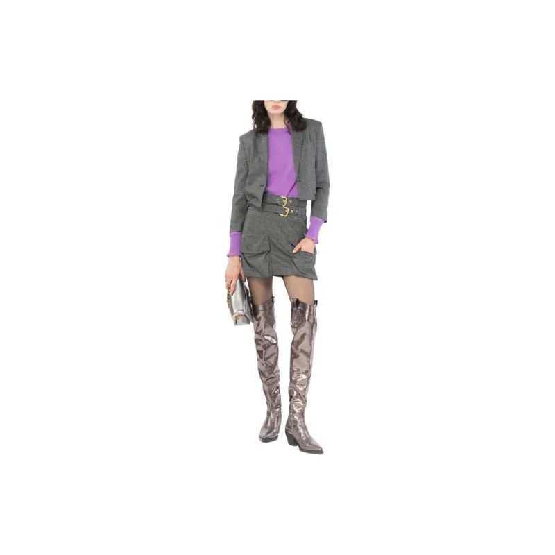 PINKO Casual Short Skirts Women's Gray-2