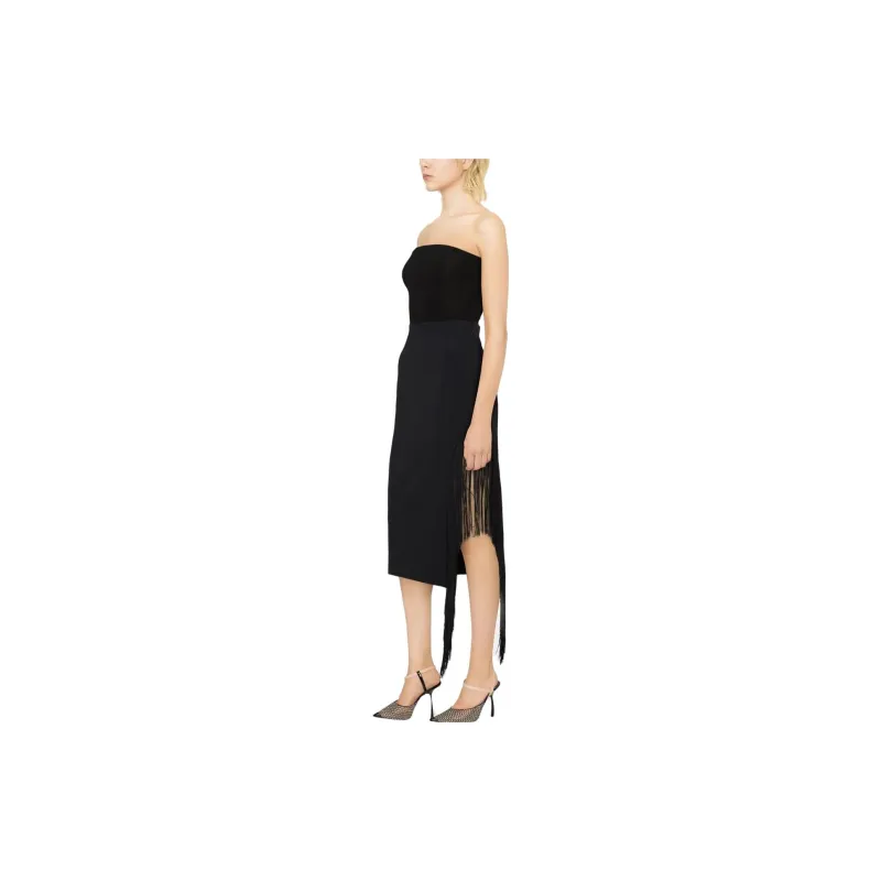 PINKO Fringe-trim Pencil Skirt-3