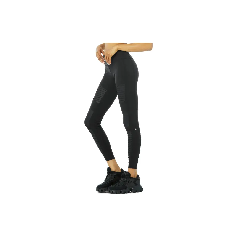 Alo Yoga Leggings Women's Gloss Black/Black Glossy-3