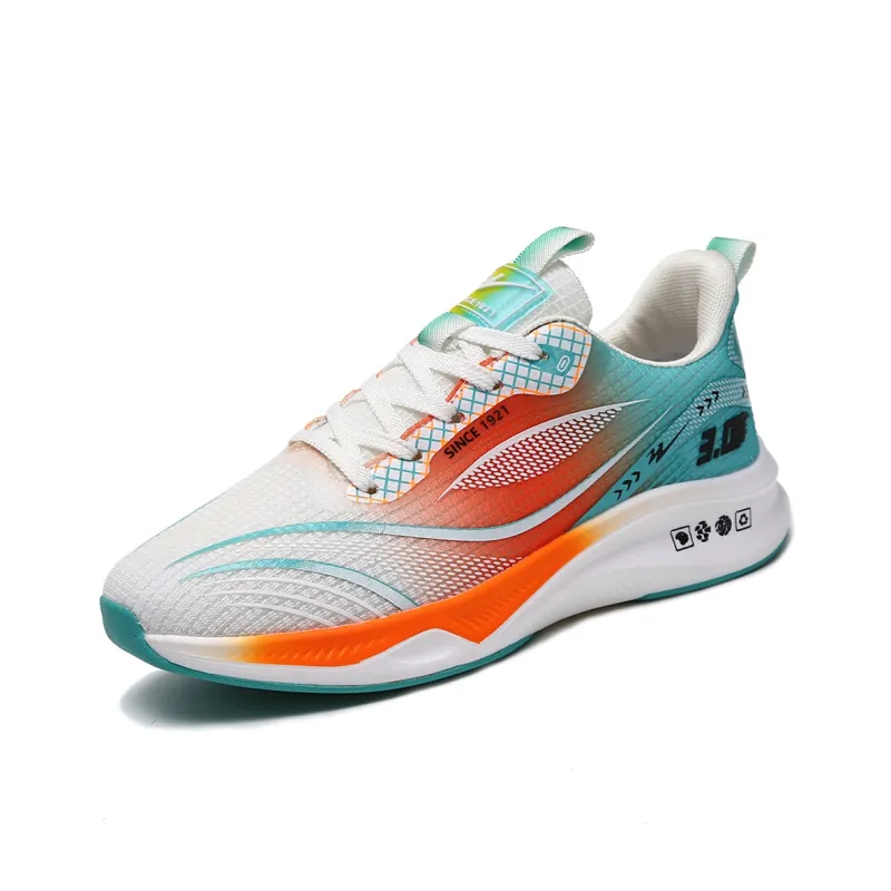 Binary Running Shoes Unisex White Orange-0