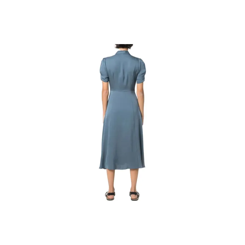 THEORY Short Sleeved Dresses Women's Blue-2