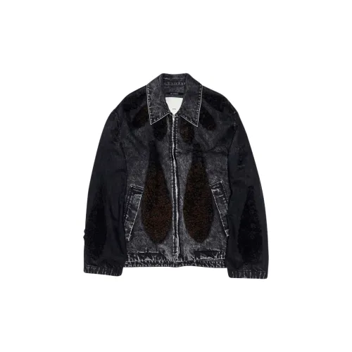 SONG FOR THE MUTE Denim Jackets Men Black