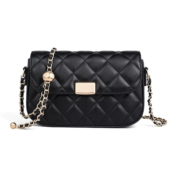 C°BANNER Cow Leather With Synthetic Leather Small Square Bag Shoulder Bag Regular Women's Black-1