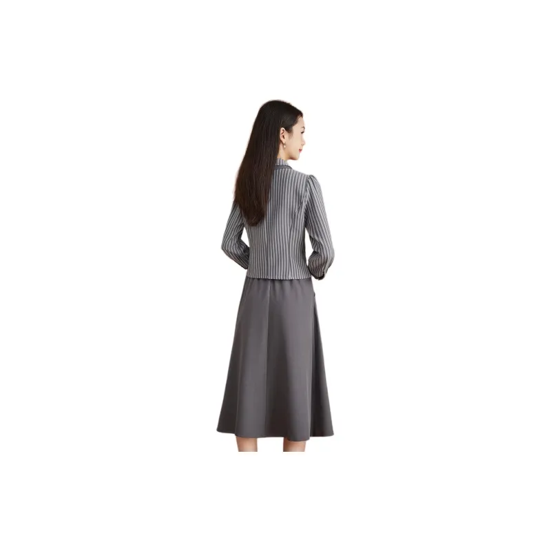 Mylan Two Piece Skirt Sets Women's Gray-6