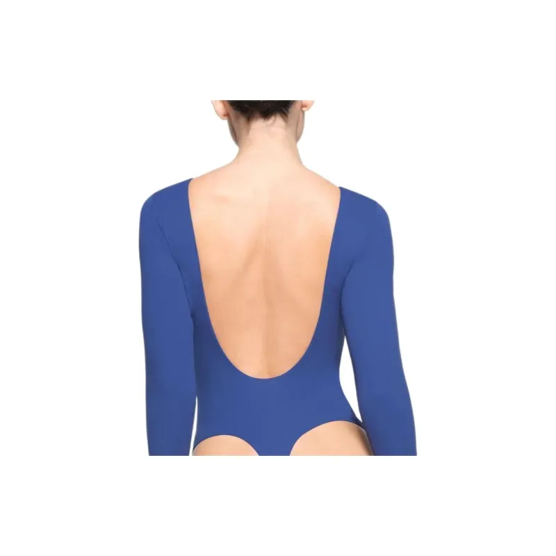 SKIMS FITS EVERYBODY LONG SLEEVE LOW BACK BODYSUIT Bodysuits Women's SAPPHIRE/Sapphire-3
