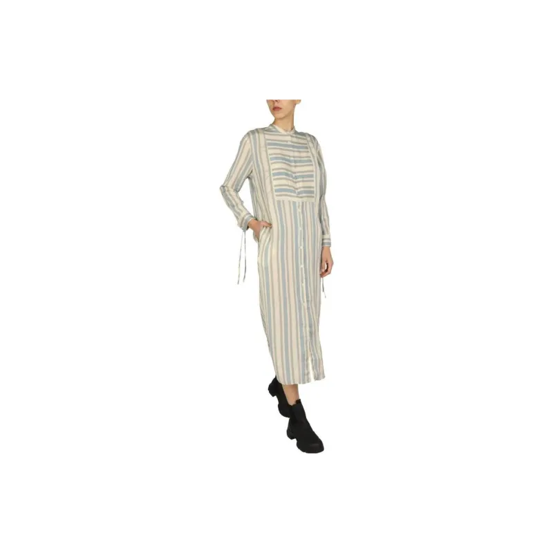 ASPESI Striped Pattern Shirt Dress-2