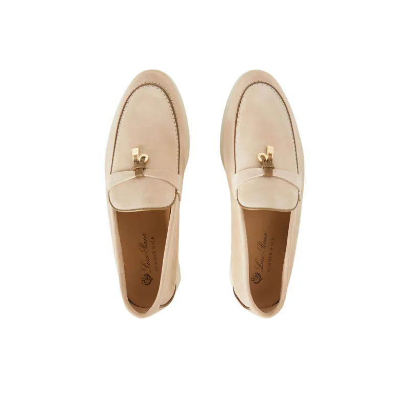 Loro Piana Summer Charms Walk Loafers Women's Light Camel-4