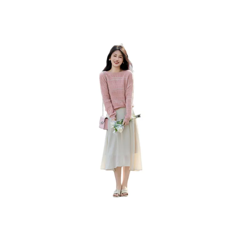 【dme】 Sweater Women's Leather Pink-3