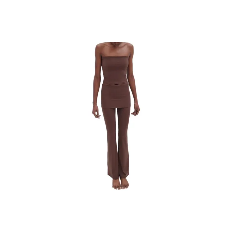 ZARA Strapless Top Women's Brown-2