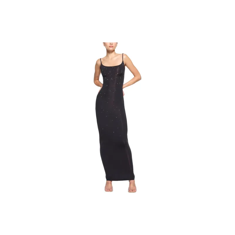 Skims X Swarovski Jelly Sheer Cami Long Dress Sienna-7