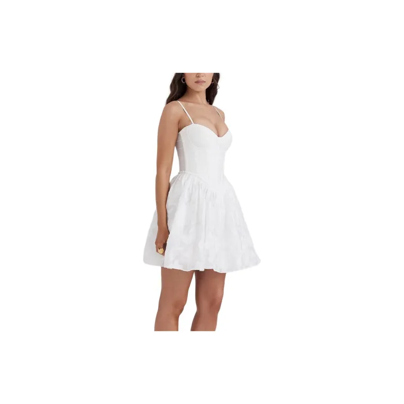 HOUSE OF CB NERISSA Slip Dress Women's White/White-4