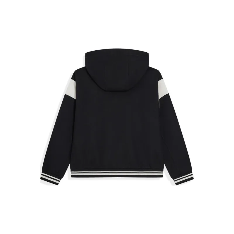 XTEP Jackets Coats Women's Jet Black/Cotton White-1