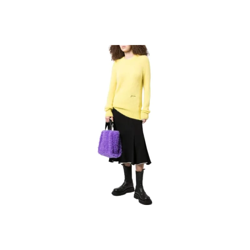 GANNI FW22 Slim Fit Sweater Women's Yellow-2