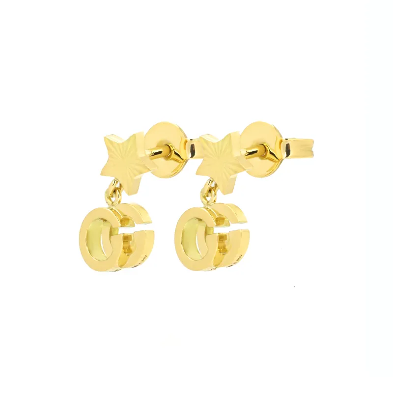 GUCCI 18K Gold Stud Earrings Women's-1
