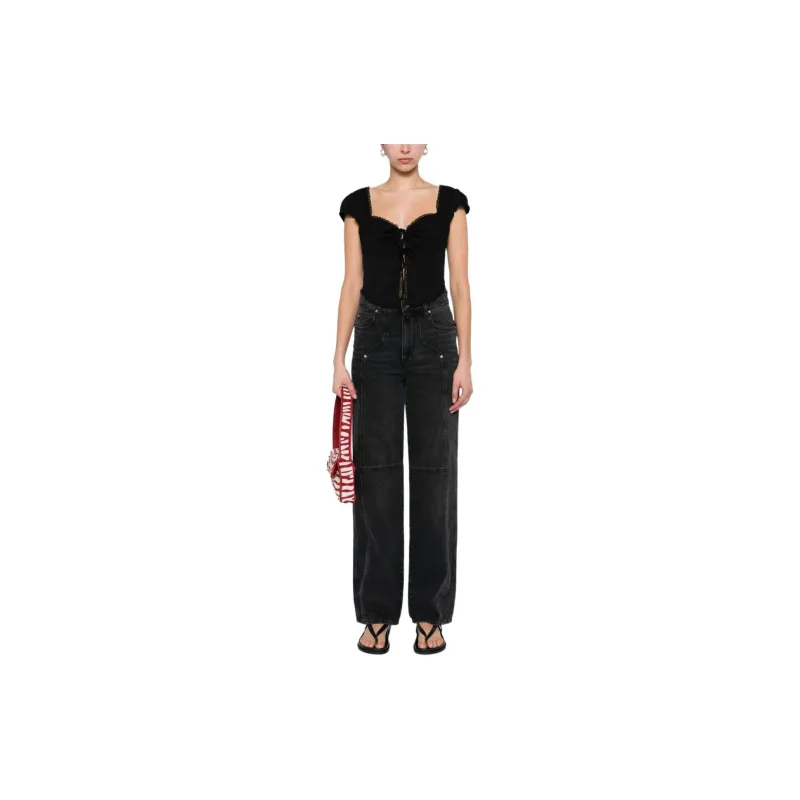 ISABEL MARANT ETOILE Valeria High rise Straight leg Jeans-2