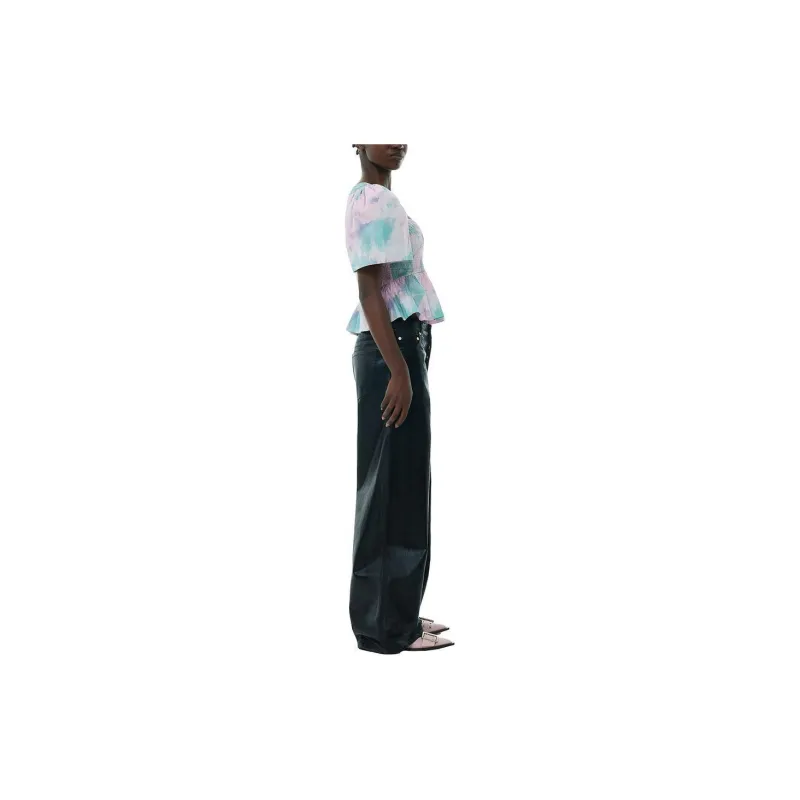 GANNI Tie dye Organic Cotton Blouse-3