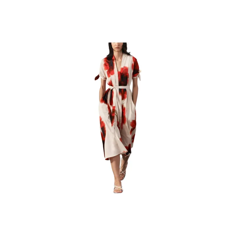 ZARA Short Sleeved Dresses Women's Multicolor-3
