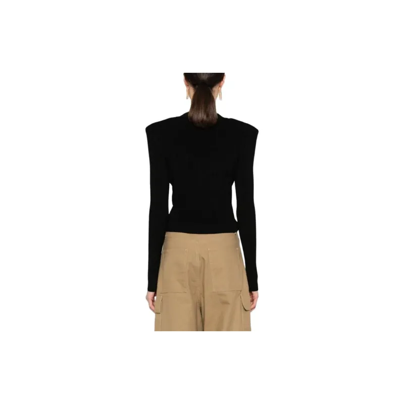 BALMAIN Button Embellished Ribbed Cardigan-5