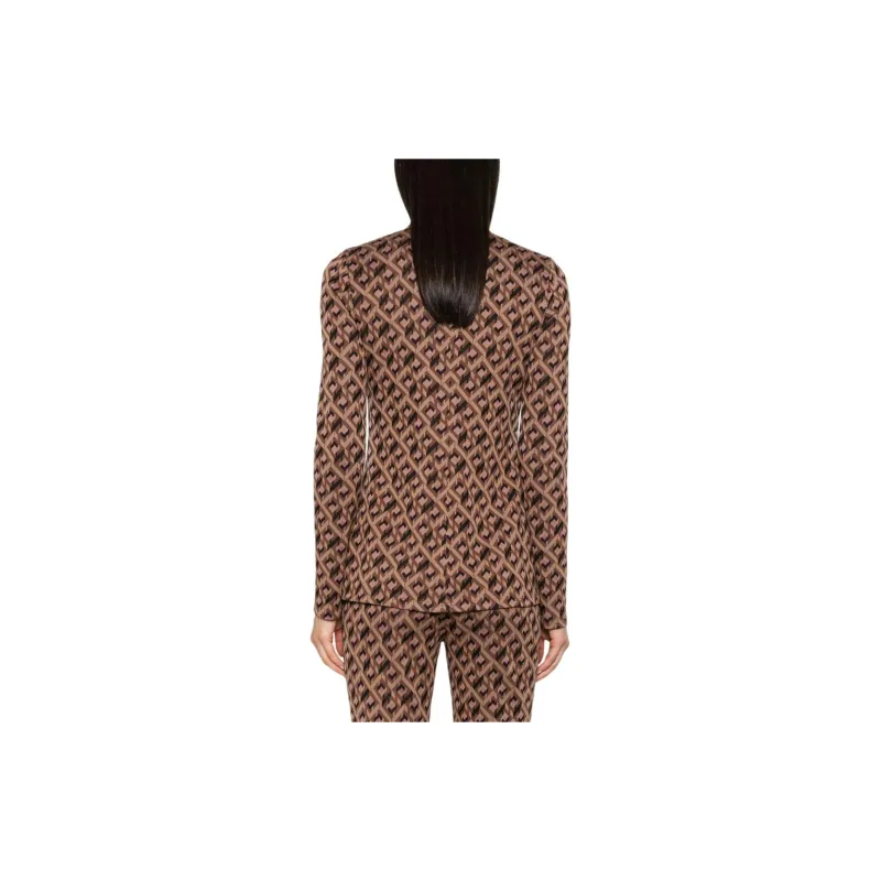 DVF Diane Von Furstenberg Birdie Tarot Maze-print Top-1