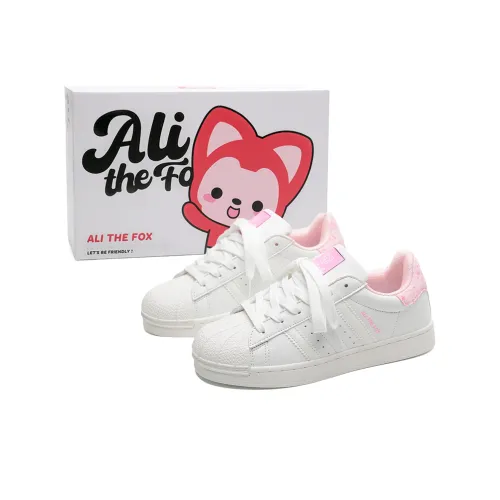 ALI THE FOX Skateboard Shoes Unisex Low-Top Pink/White