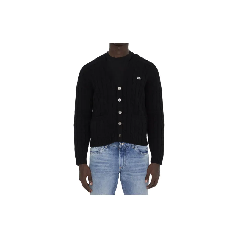 CELINE Cable knit Triomphe Sweater In Cashmere-2