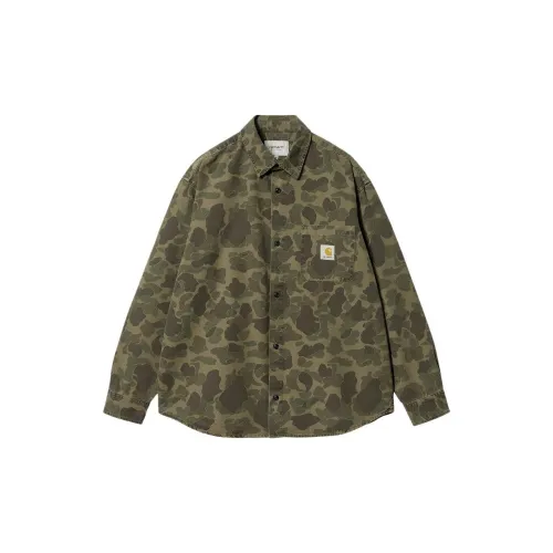 Carhartt WIP Shirts Men Green Camouflage