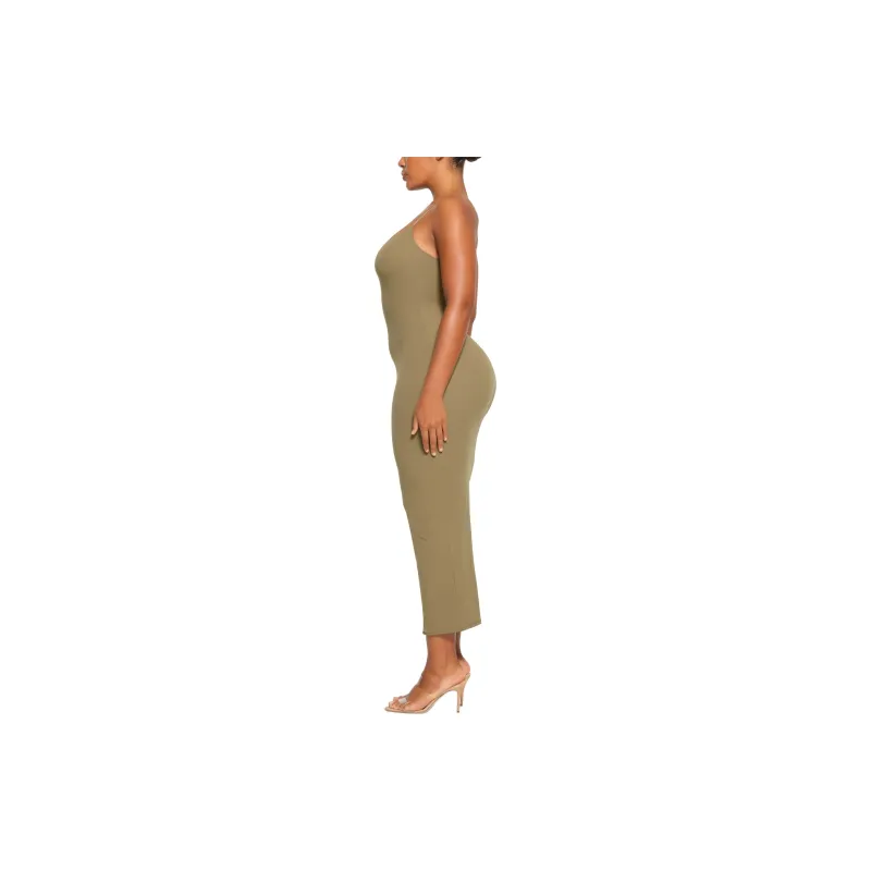 SKIMS FITS EVERYBODY LONG SLIP DRESS Slip Dresses Women's KHAKI/Khaki-3