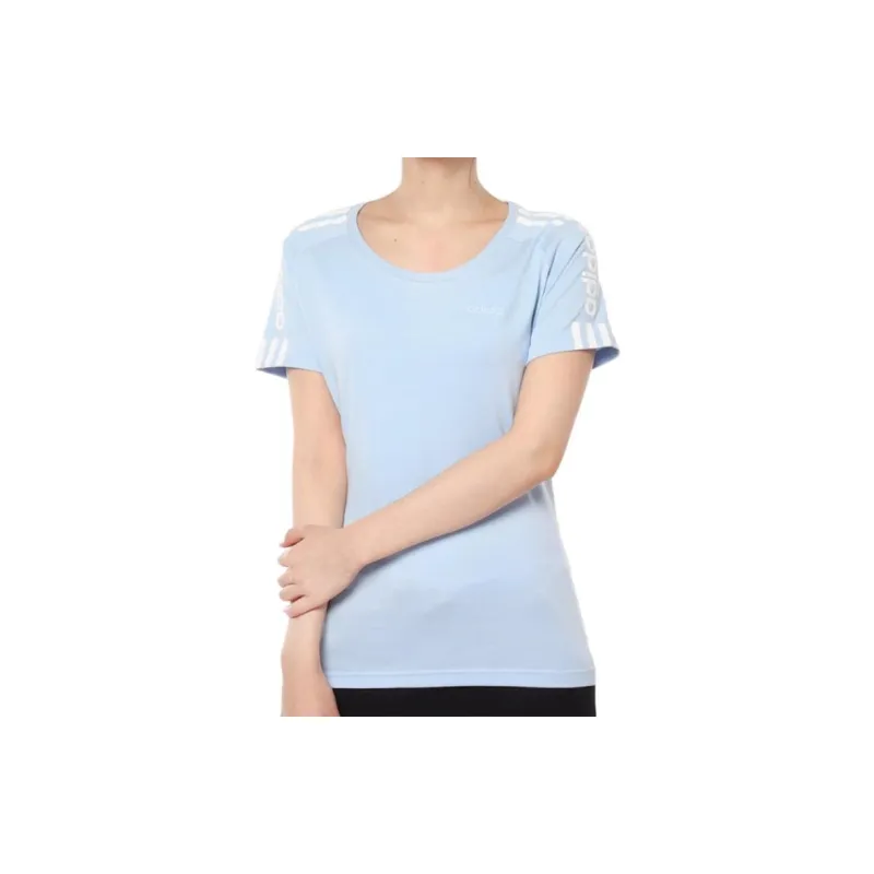Adidas Neo Raglan Sleeve T Shirt Women's Light Blue-2