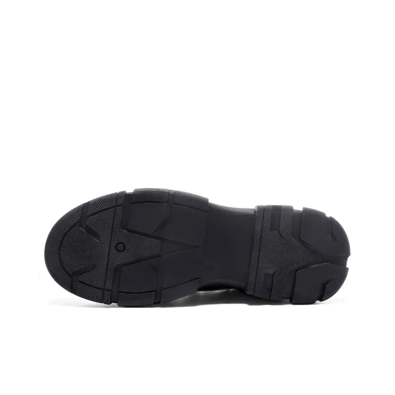 Warrior Anti Slip Wear Resistant High Top Mountaineering & Hiking Shoes Men's Black-4