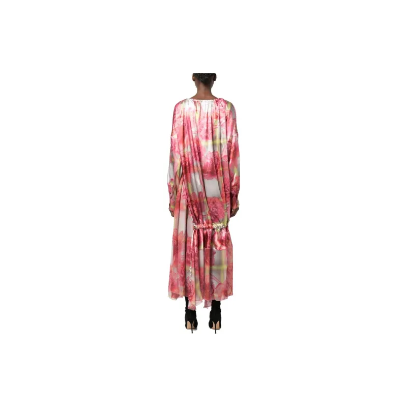 DIESEL D Cabir Floral Printed Crewneck Maxi Dress-2