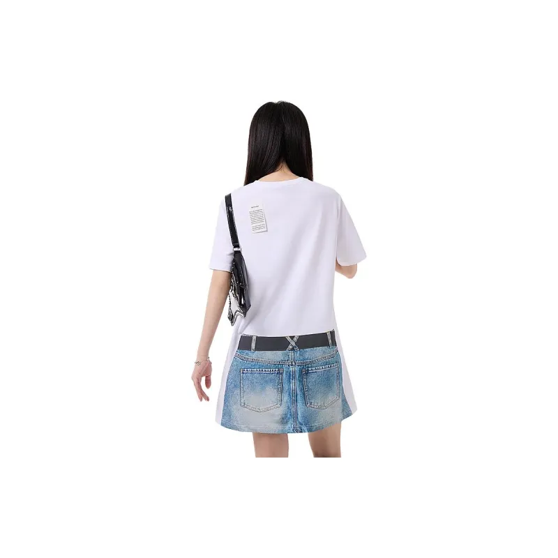 BOY BY BOY Short Sleeved Dresses Women's White-1