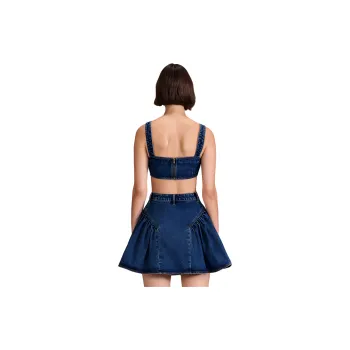 Self portrait Tank Top Women's Denim Blue