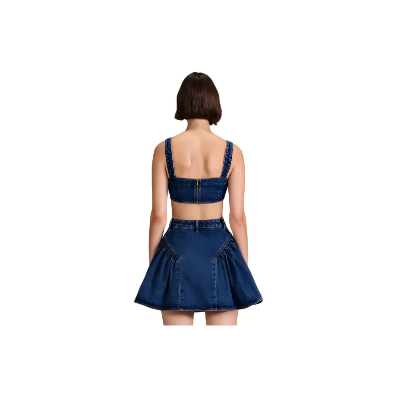 Self portrait Tank Top Women's Denim Blue-0