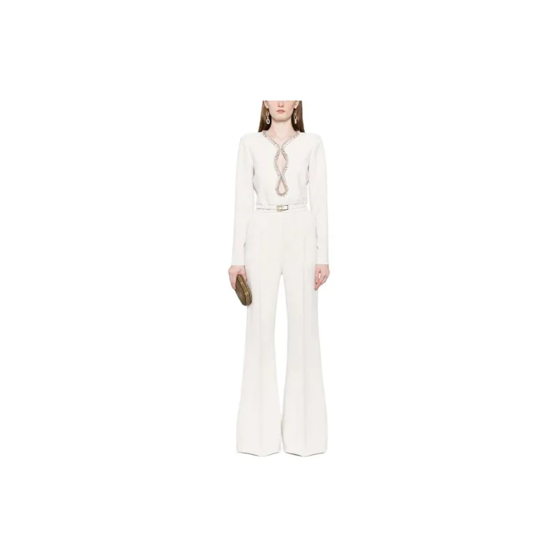 ELIE SAAB Crystal embellished Belted Jumpsuit-1
