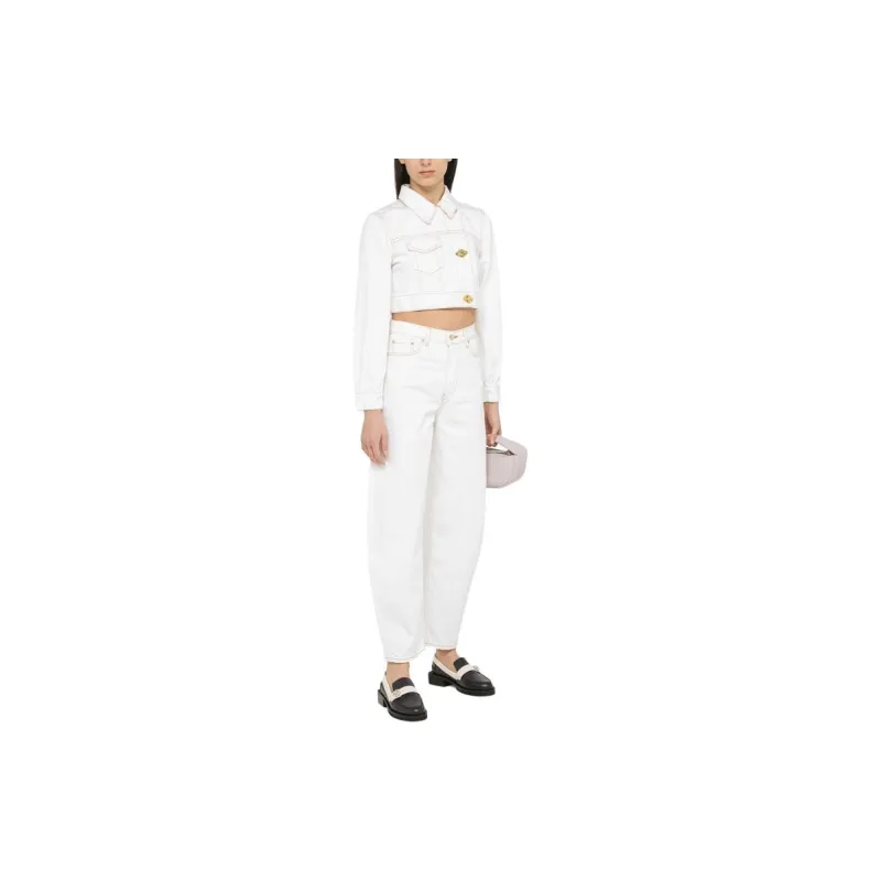 GANNI Jeans Women's White-4