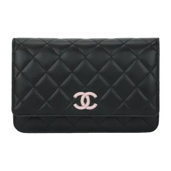 CHANEL WOC Sheepskin Combo Bag, Shoulder Bag, Crossbody Bag Women's Black