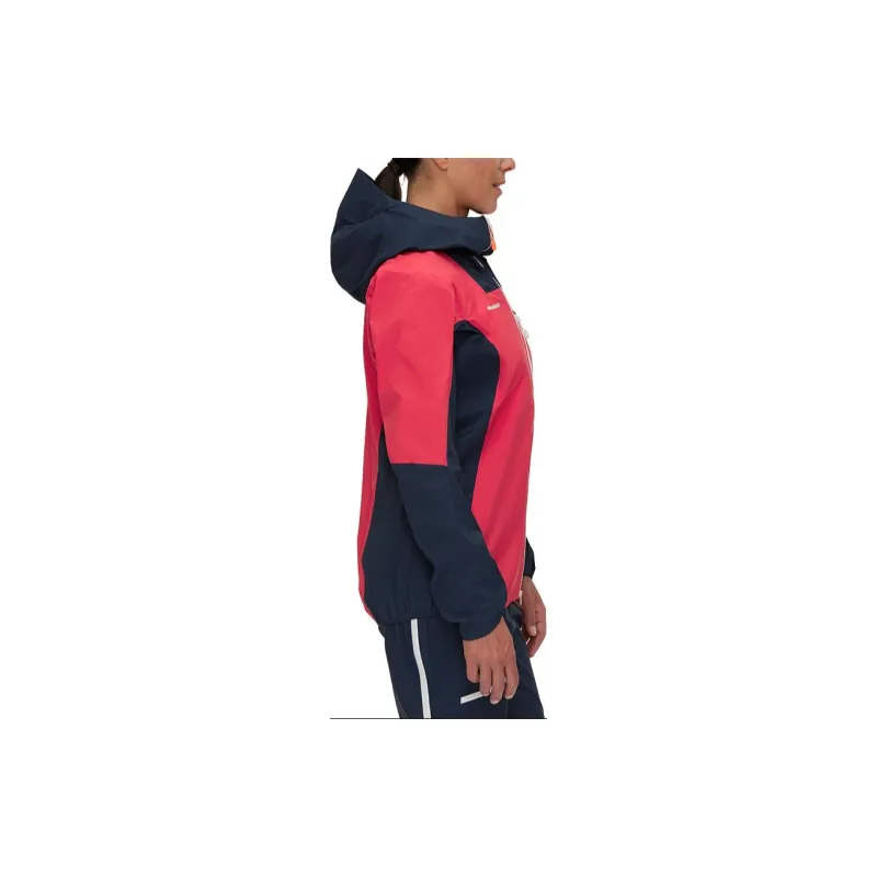 MAMMUT Eiger SS24 DRYtech Jacket Women's Mountain Red-Dark Midnight Black-3