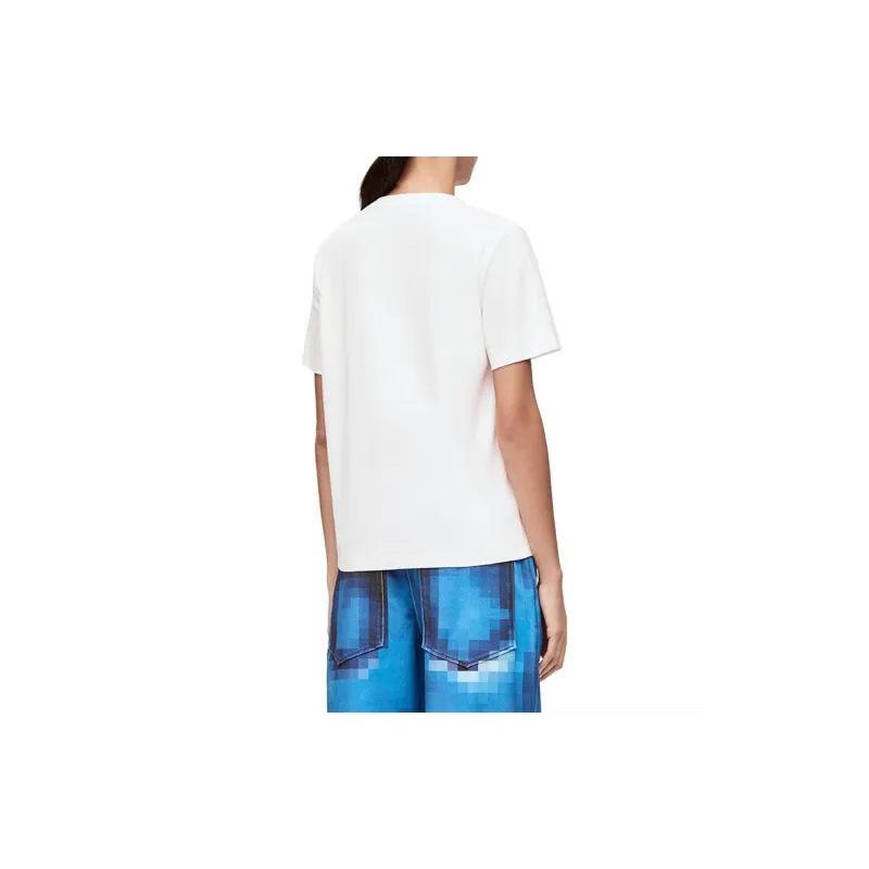 LOEWE Anagram Pixelated T Shirt 'White/Black'-3