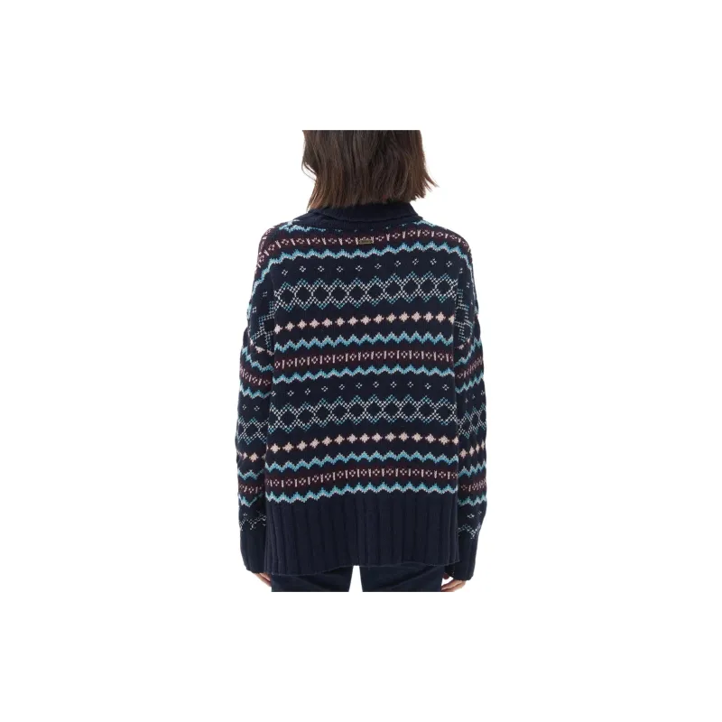 BARBOUR Barbour Fox Knitted Jumper Sweater Women's Marine Blue-1