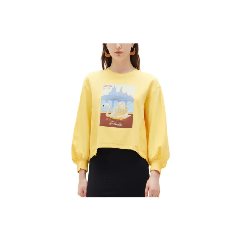 FILA Sweatshirt Women's Light Sunflower Yellow-2