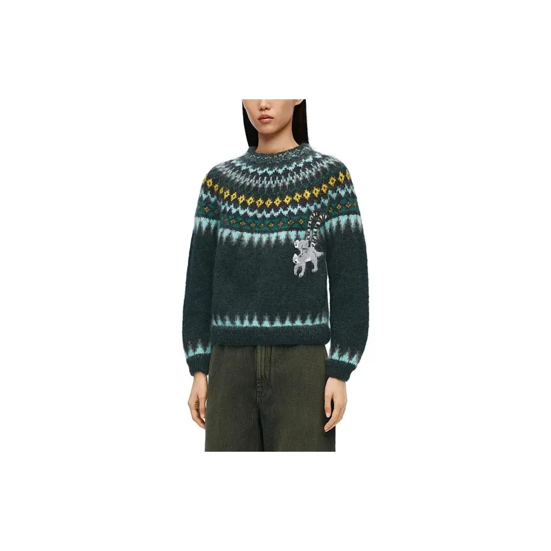 LOEWE X Suna Fujita Pattern Intarsia Knit Jumper-2