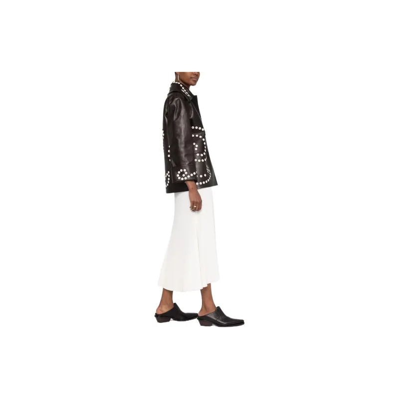 JIL SANDER Leather Jackets Women's Black-3
